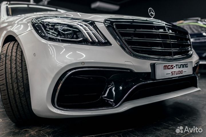 Обвес Mercedes S-class w222 в стиле S63 + решетка