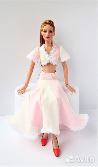 Одежда для куклы Тоннер Юбка-спираль + топ