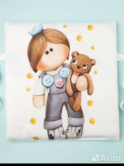 Бортики, подушки в детскую кроватку