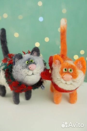 Мягкая игрушка кот рыжий ручной работы