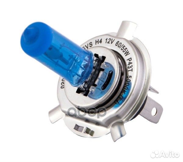 Лампа 12V H4 60/55W P43t 5000K SVS white 2 шт