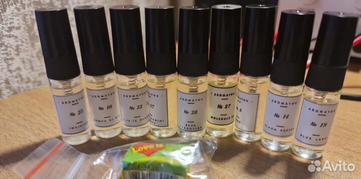 Масляные духи мужские стойкие пробники 10 шт