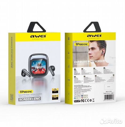 Наушники беспроводные Awei TP100