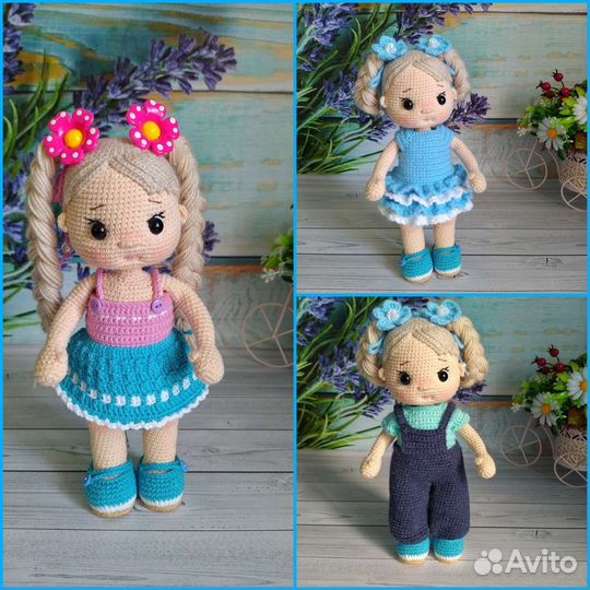 Кукла ручной работы с нарядами