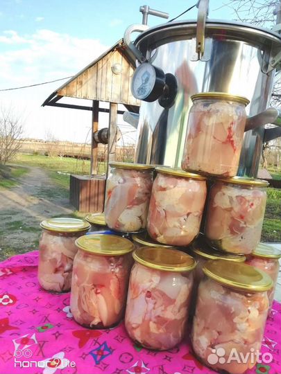 Тушенка домашняя куриная, свиная, индюшиная