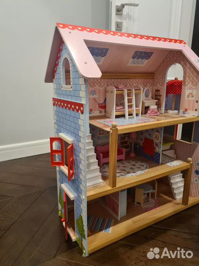 Большой кукольный домик с мебелью Kidkraft