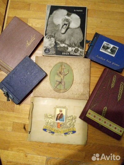 Фотоальбомы - артисты и животные 9 шт ретро