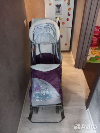 Детские санки коляска nika