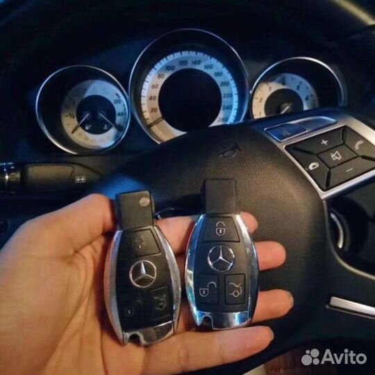 Ключ mercedes рыбка хром