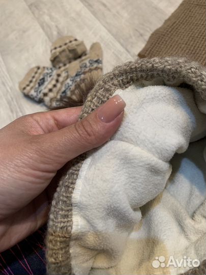 Шапка шарф варежки