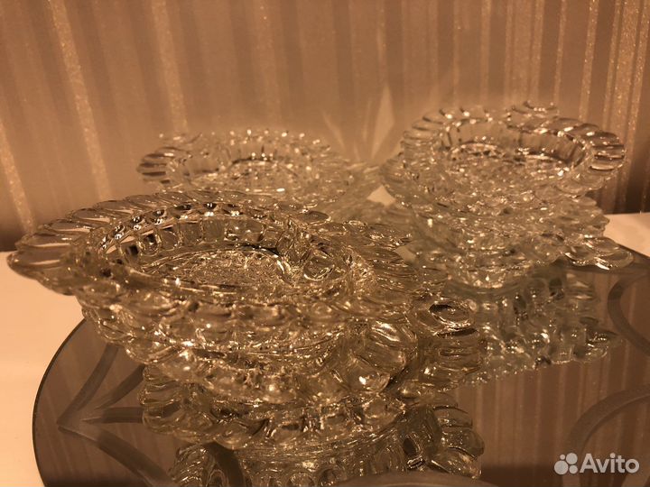 Хрустальные сердечки розетки для десерта