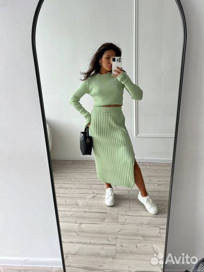 Костюм с юбкой Полоска 5 цветов 42-46