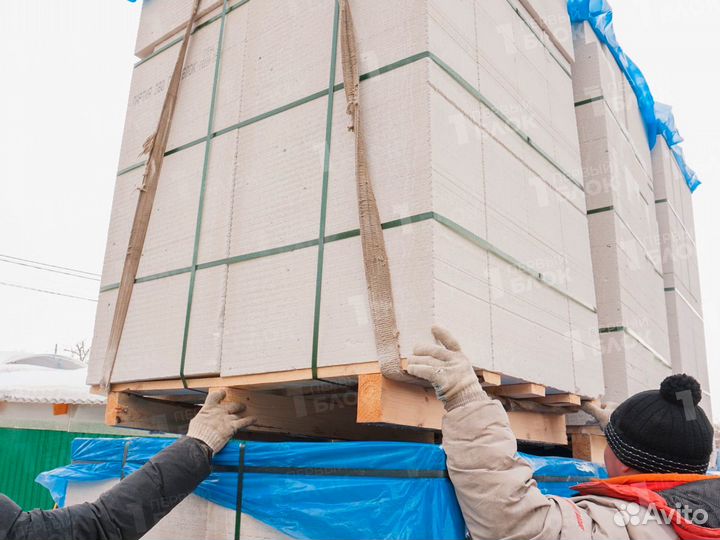 Газобетонный блок заводской D500 B2.5 с доставкой