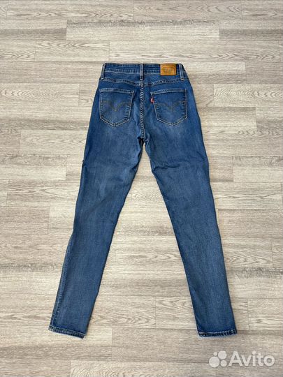 Джинсы levis 721 high rise skinny синие оригинал