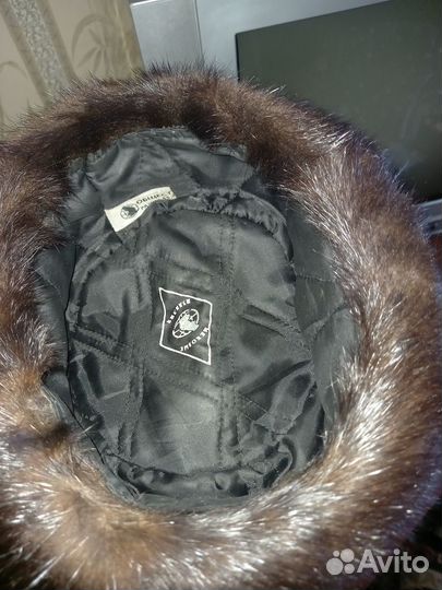 Норковая шапка мужская