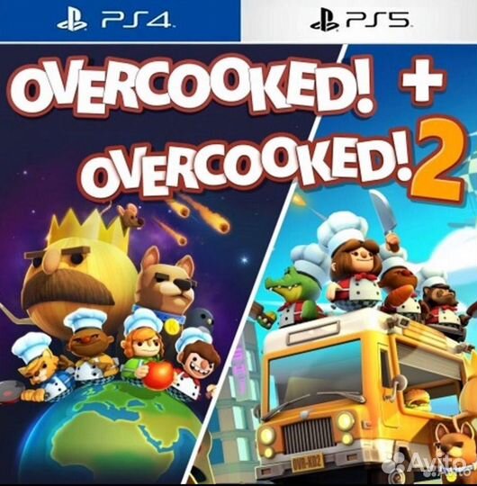 Overcooked + Overcooked 2 PS4 & PS5