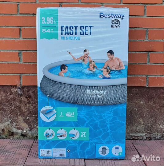 Нoвыe Бассейн Bestway Fast Set 396х84 см