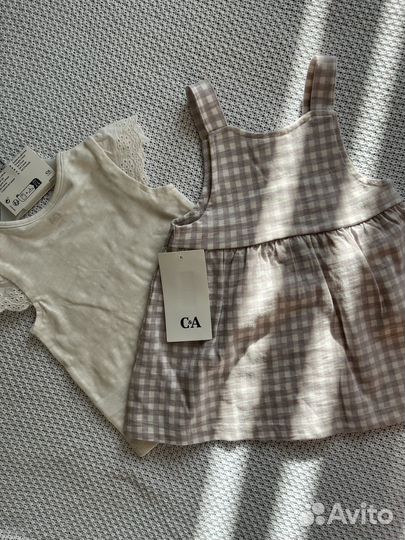 Платье сарафан футболка 62 68 86