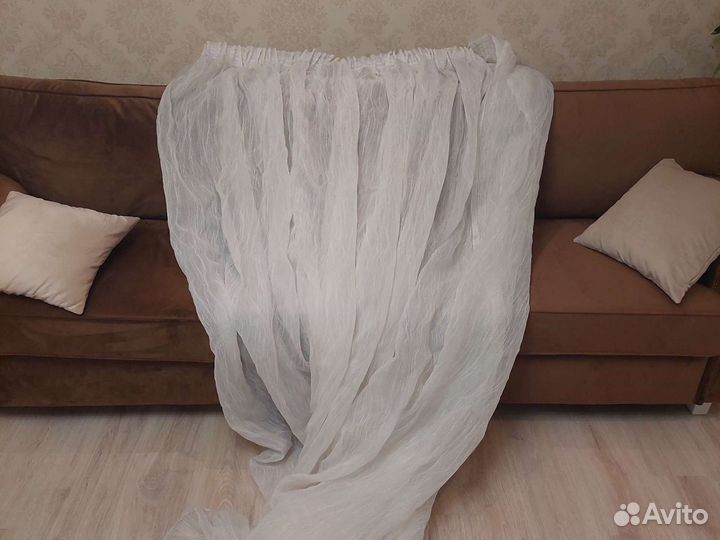 Штора тюль на ленте