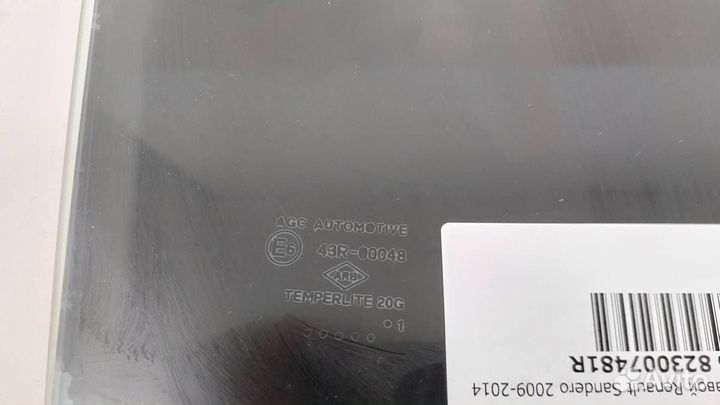 Стекло двери задней правой Renault Sandero 2009-20