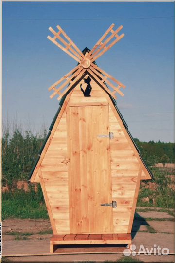 Дачный туалет с лебедем ABM