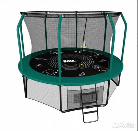 Батут unix line supreme game 8 ft (green)