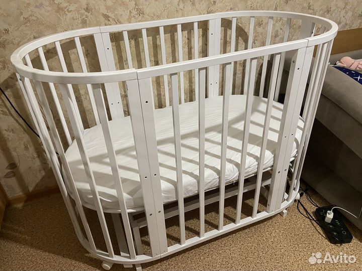 Детская кроватка круглая трансформер 7в1