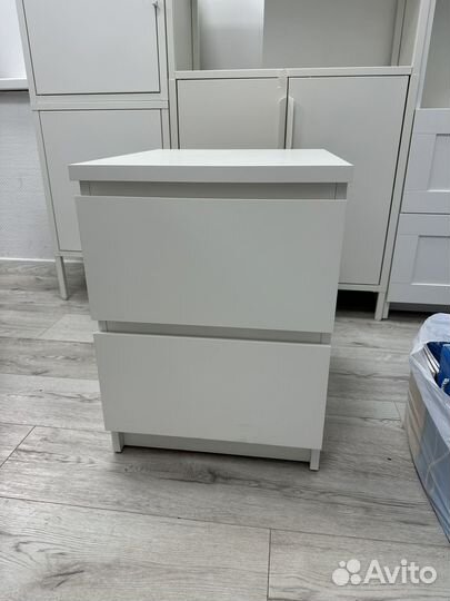 Комод IKEA malm, 2 ящика, белый