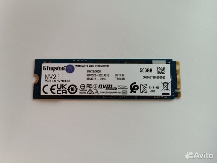 SSD M.2 Kingston NV2 500гб