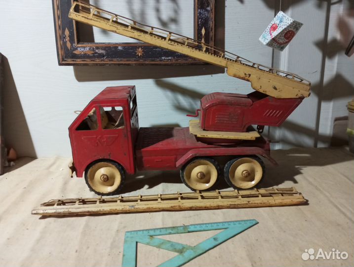 Машинка железная СССР Пожарная машина