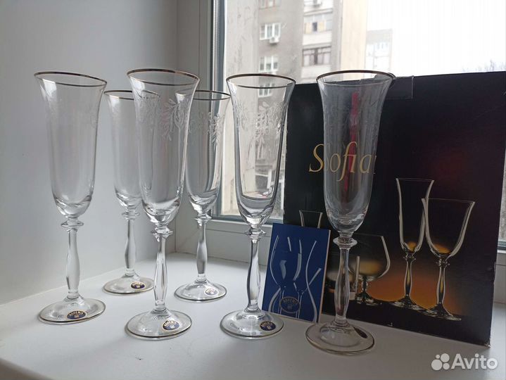 Фужеры богемия хрусталь