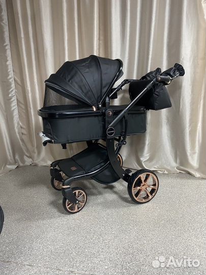 Коляска Luxmom 608 Эко кожа 3 в 1 2 в 1