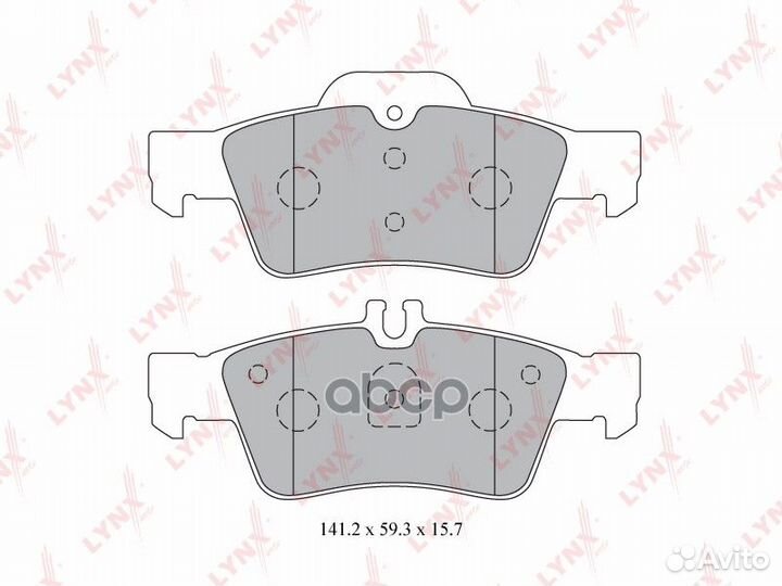 Колодки тормозные дисковые зад BD5325 lynxauto