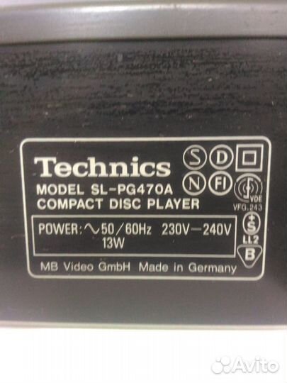 CD проигрыватель technics SL-PG470A