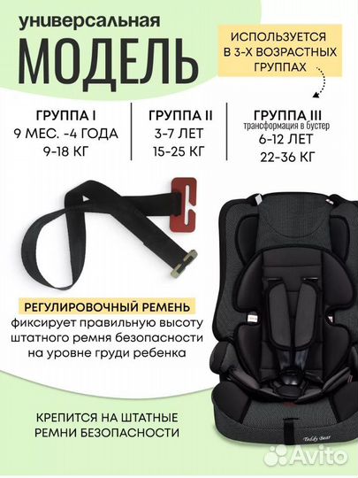 Детское автокресло от 9 до 36 кг