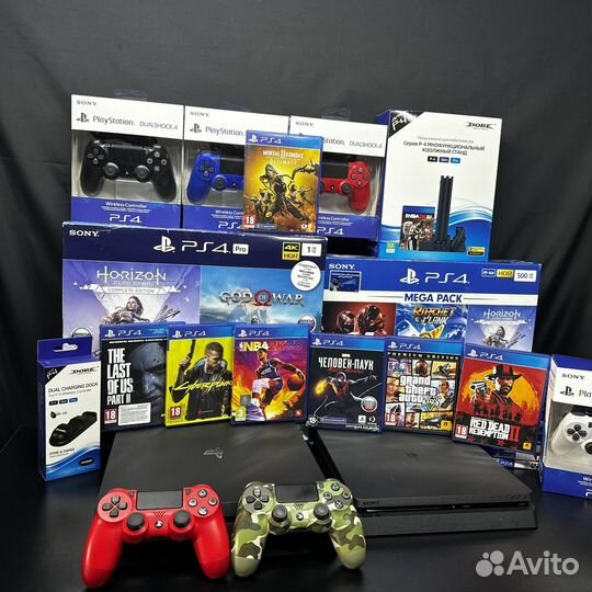 Sony PlayStation 4 slim 1tb +120игр