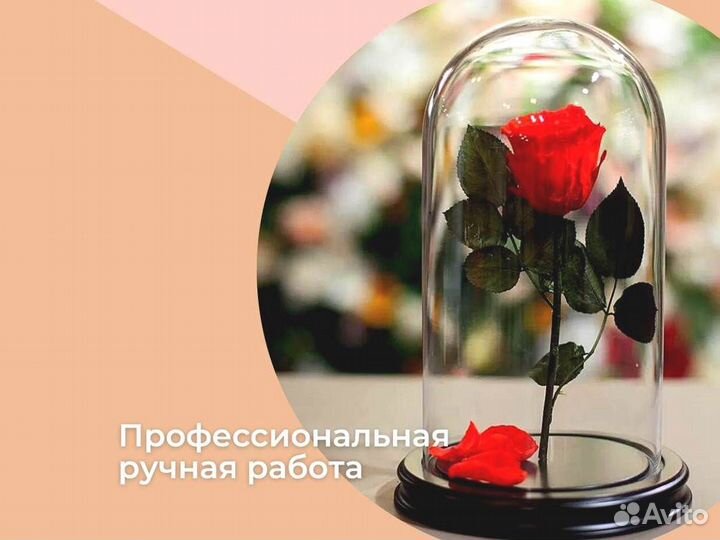 Неувядающая роза в колбе