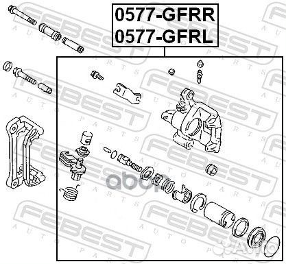Суппорт тормозной задний левый (mazda 323 BJ 19