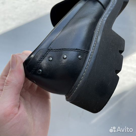 Лоферы geox черные кожа 39