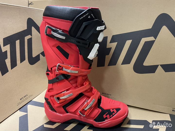 Мотоботы Leatt Boots 5.5 FlexLock Red
