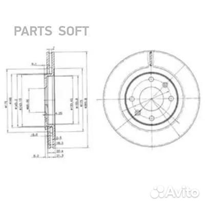 Delphi BG2387 Диск тормозной передний citroen berl