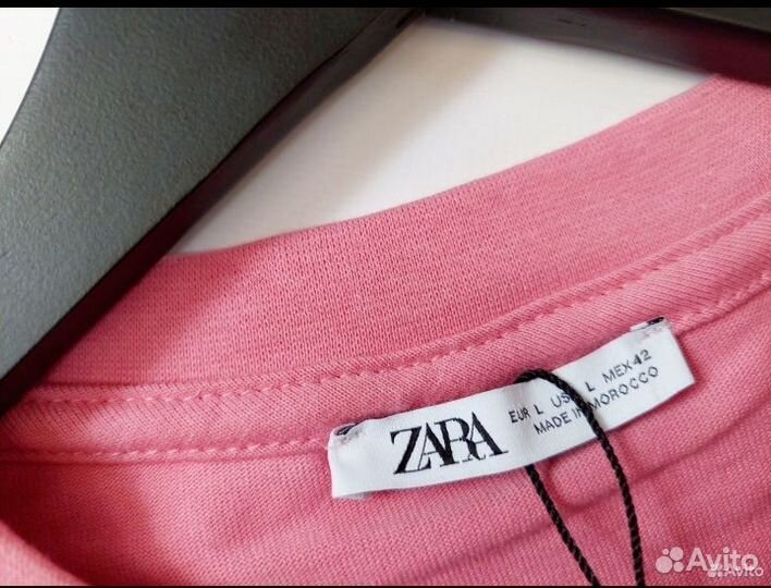 Футболка женская zara новая L 46 48 розовая