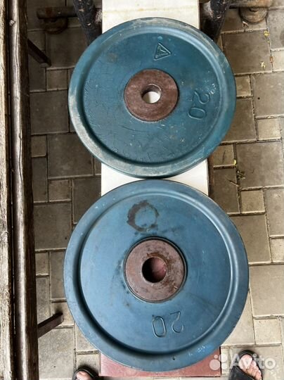Олимпийские блины для штанги 20 кг