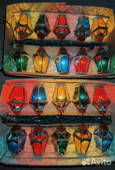 Советская гирлянда Радуга 1 Фонарики в коробке