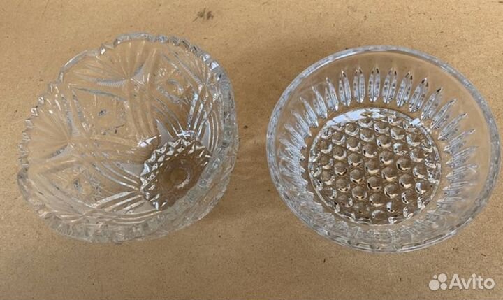 Хрусталь стекто СССР ваза конфетница салатница