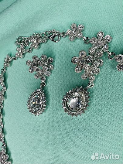 Свадебное колье и серьги