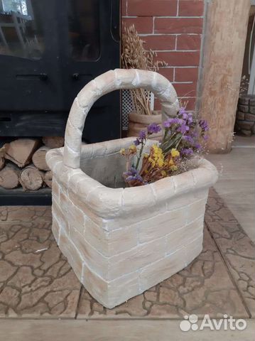 Кашпо из бетона. Вазон