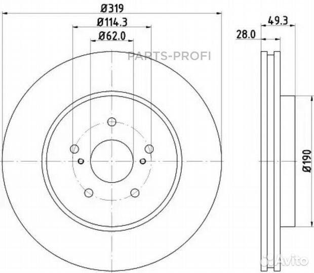 Nisshinbo ND1018K Диск тормозной