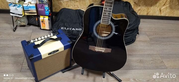 Гитара электроакустическая с комбиком 15W (новые)