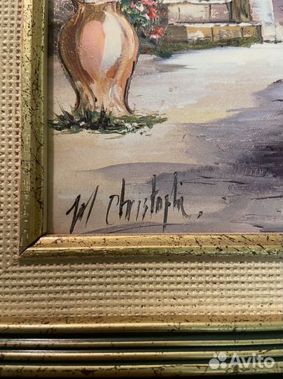 Картина маслом на холсте старинная